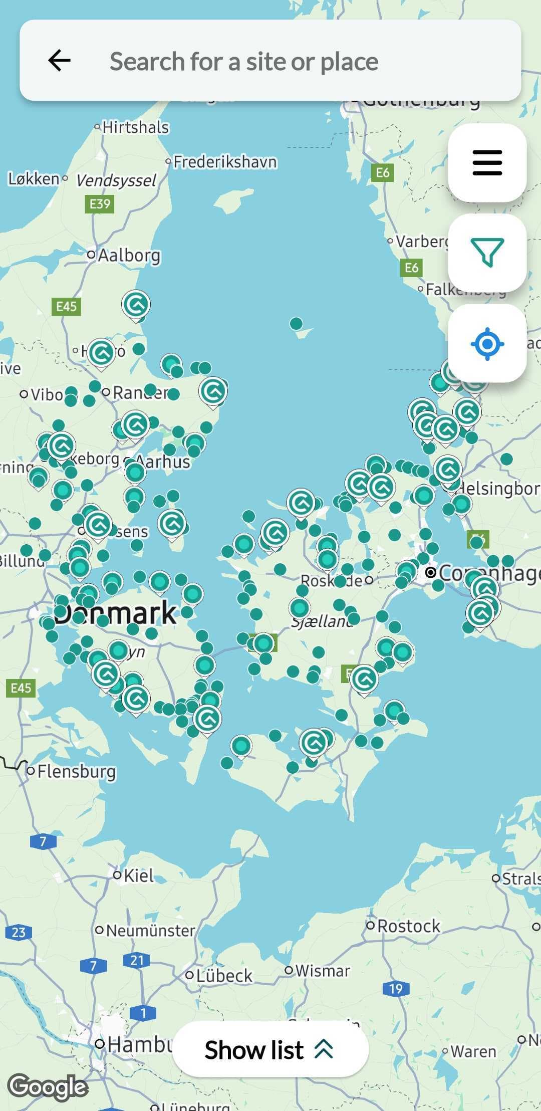 Campio app screenshot - Explore campgrounds