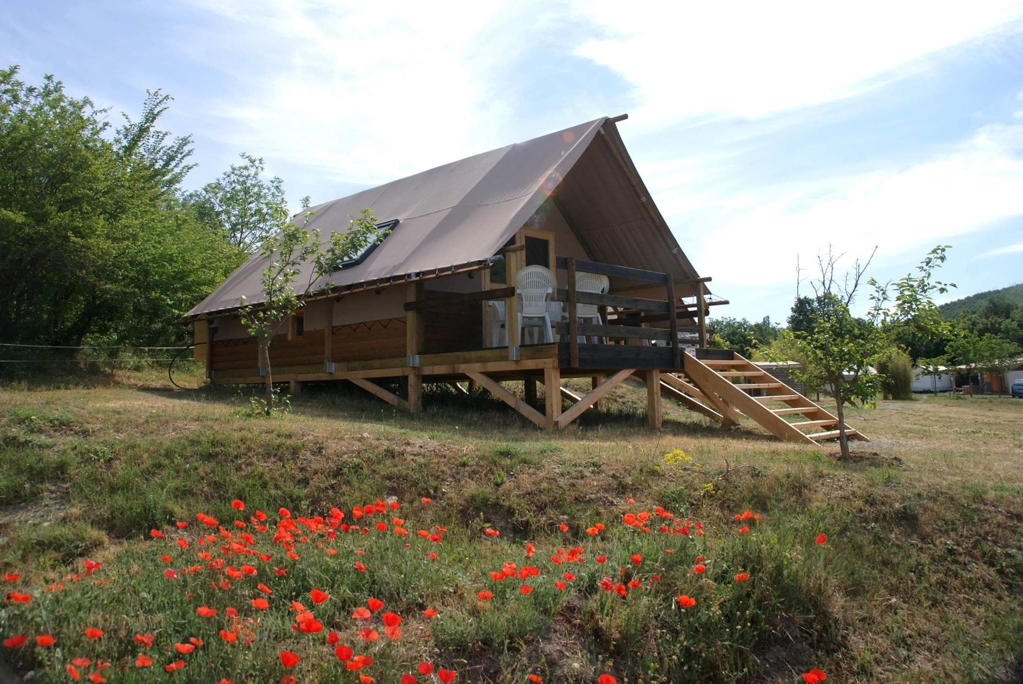 A scenery from Flower Camping La Beaume