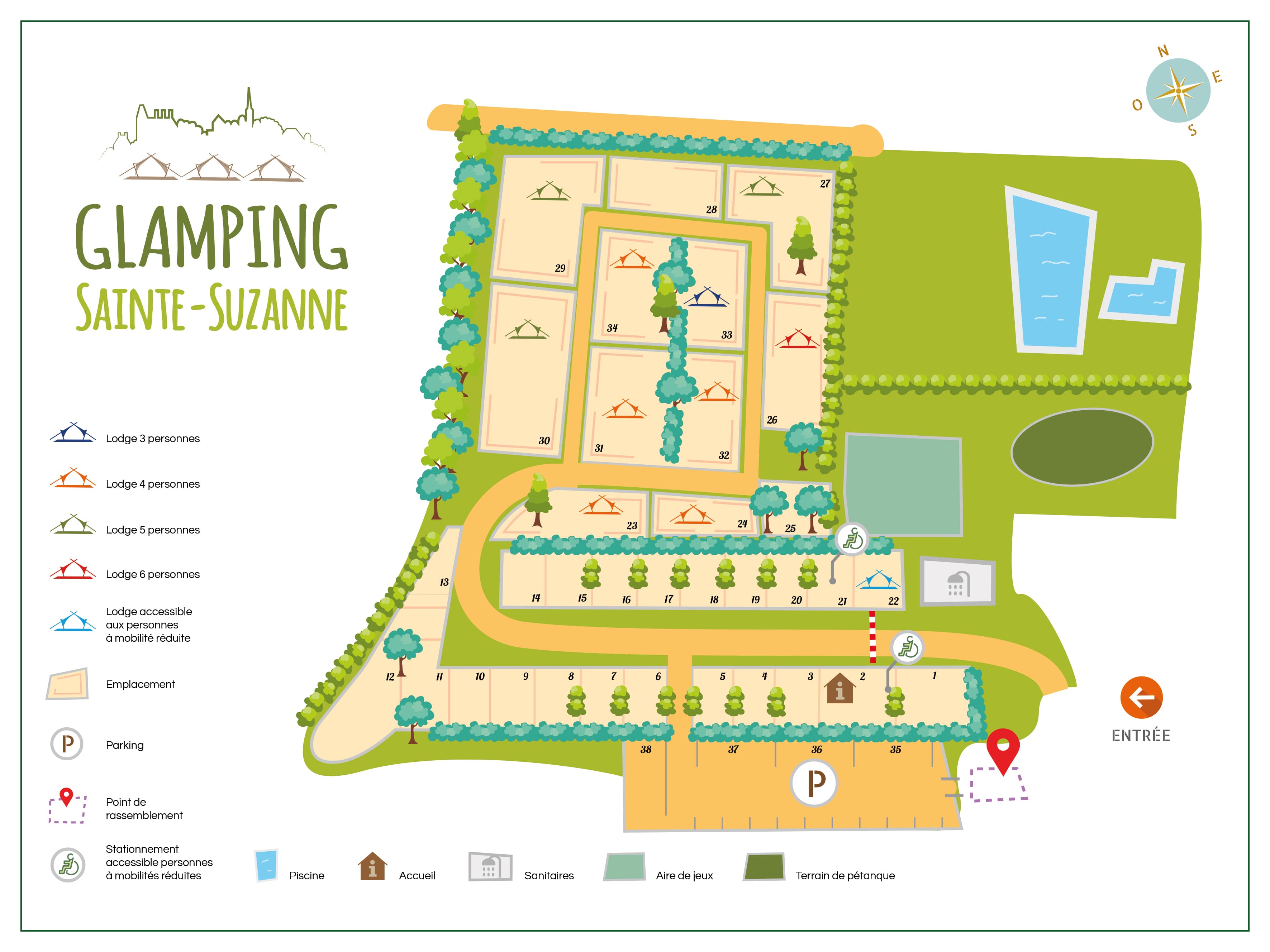 A scenery from Glamping Sainte-Suzanne