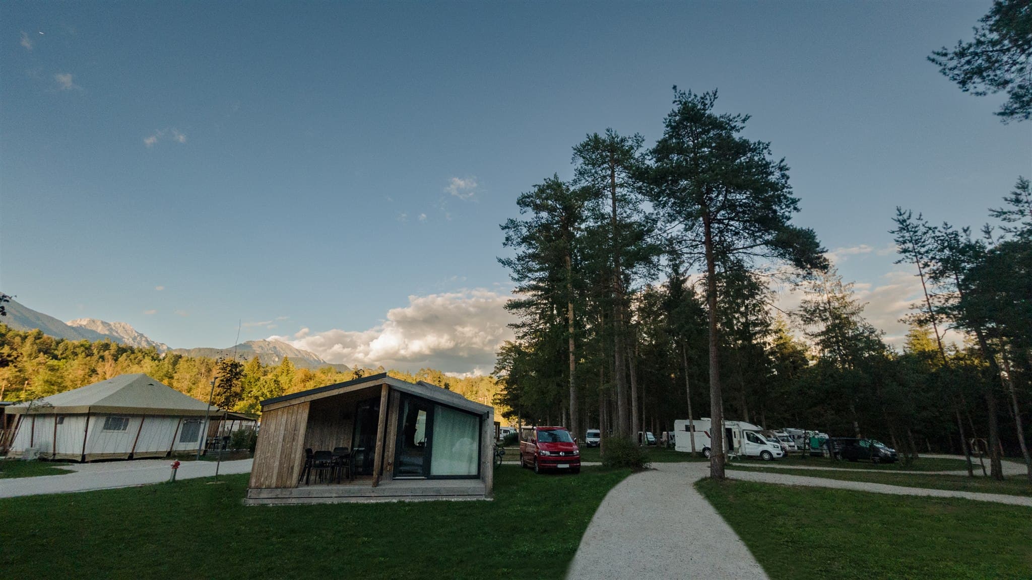 A scenery from River Camping Bled