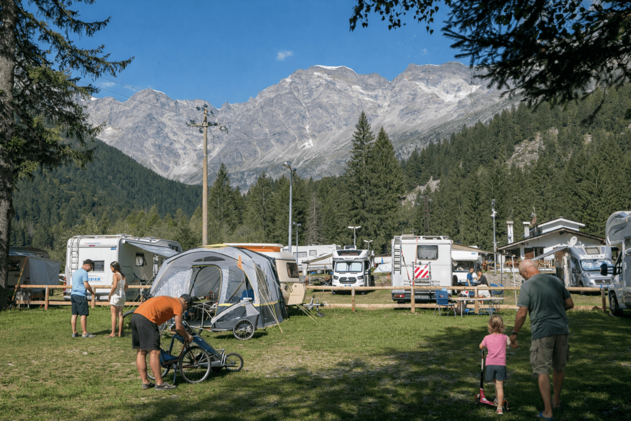 A scenery from Macugnaga Natural Camping