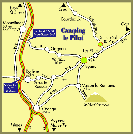 A scenery from Camping le Pilat