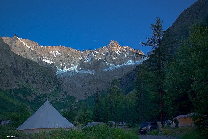 A scenery from Camping des Glaciers