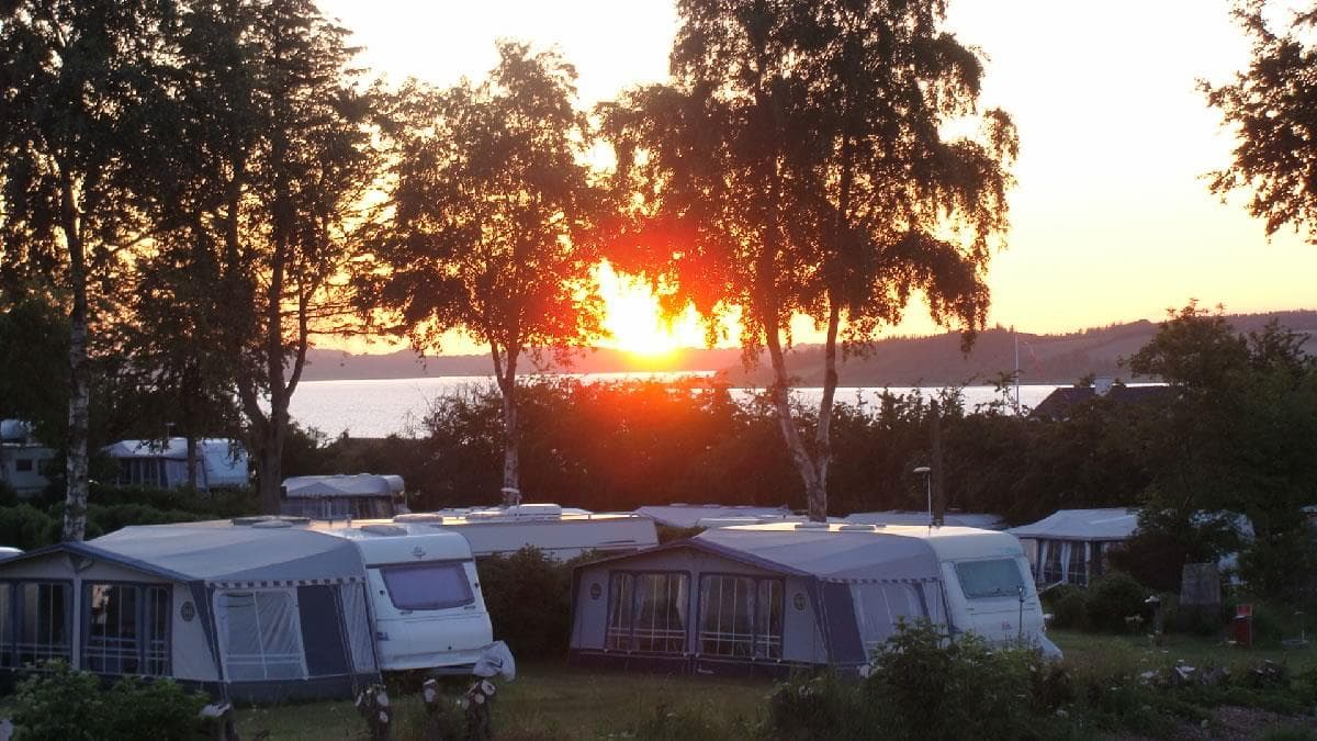 A scenery from Hjarbæk Fjord Camping